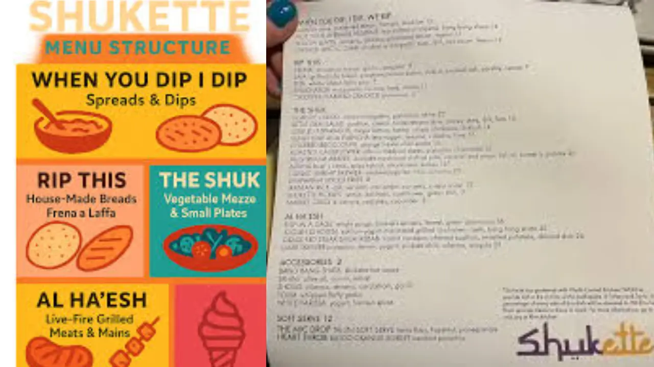 Shukette Menu