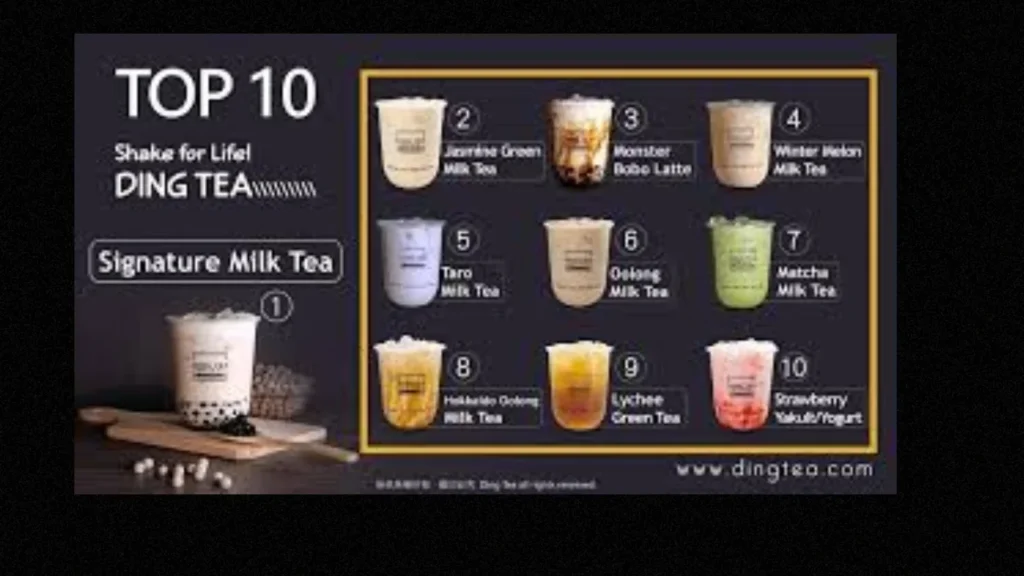 Full Menu of Ding Tea